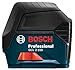 BOSCH GCL 2-160 65 Ft Self-Leveling Cross-Line Laser with Plumb Points, Includes Magnetic Rotating Mount, Ceiling Grid Clip, Laser Target Plate, 3 AA Batteries, & Hard Carrying Case
