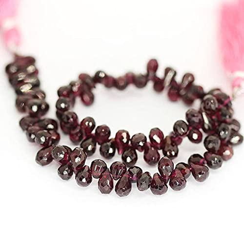 Gouttes de grenat rhodolite pour fabriquer un cadeau de Saint-Valentin personnalisé