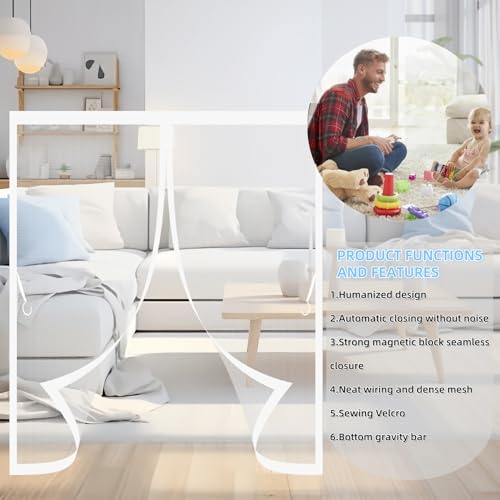 Moustiquaire de fenetre magnétique blanche 152 x 50 anti insecte - 3