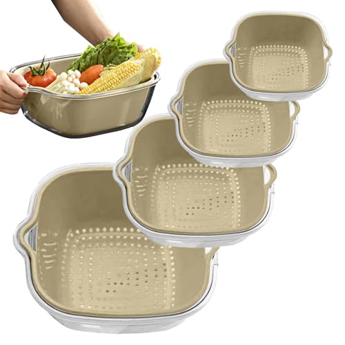 �X�g���[�i�[�{�E�� - 15.5x16.5x7cm �~�L�V���O�{�E���A��ؐ􂢗p�H�i�X�g���[�i�[ | �t���[�c�N���[�i�[ �p�X�^�E���C�X�p�X�g���[�i�[ 2�i�� | ��؁A�ʕ��A�Ă̐��A�����ς݃p�X�^�̐��؂�p �����d�\�� �L�b�`��������