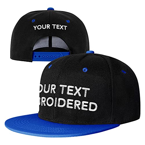 Pranboo® Custom Text Snapback Hat/Cap | Embroidered Front & Back