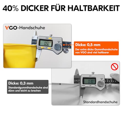 Gummihandschuhe Vgo – 1 Paar wiederverwendbare Handschuhe für Haushaltsarbeiten