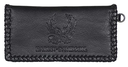 Harley-Davidson Men's Ride Free Trucker Leather Wallet w/RFID Pro...