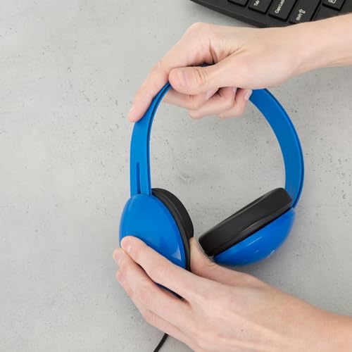 Image of Egghead Heavy-Duty Kids Headphone with Tri-Shield Chew-Resistant Cord, Adjustable Headband, Padded Ear Cushions, and Storage Bag