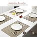 Bxzandya Placemats Set of 8,Washable,Heat and Stain Resistant Indoor/Outdoor Place mats,Vinyl Woven Non Slip Table Mats for Restaurant Table Protection,PVC Placemats(Beige,8PCS)