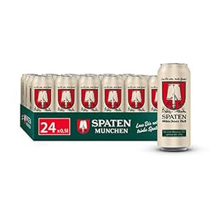 SPATEN Münchner Hell Dosenbier EINWEG, Helles Bier aus München (24 x 0.5 l)