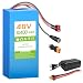 VATOSO 48V 10.4Ah Battery, Built-in 30A BMS, w/ 2A Charger, Connector, for 100W-1000W DIY Projects (48V 10.4Ah)