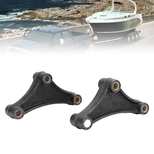 EQ 356 Trailer Leaf Spring Equalizer, 6.13in Double Eye Springs Equalizer para resortes de 1 3/4 pulgadas de ancho, de hierro fundido de alta resistencia con orificios para pernos de 9/16 pulgadas, equalizador curvo para viaje suave miniatura 6