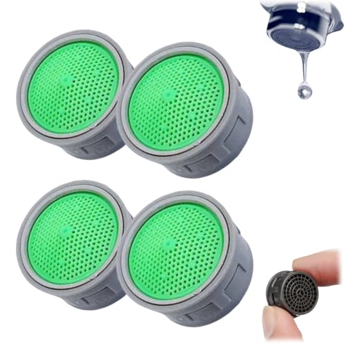 4Pcs Water Tap Aerators Tap Aerator Plug-in Faucet Filter 21mm Male Thread High Flow Tap Filter Easy Install Anti-Splash Faucet Adapter Insert Water Saving Replacement Part for Sink Kitchen Bath