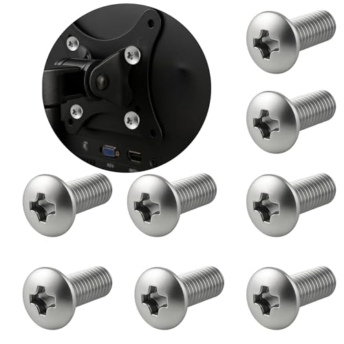 Image of M4 x 10mm Screen & Monitor Mounting Screws - Pack of 8