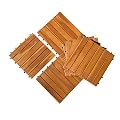 Mcombo Interlocking Patio Deck Tiles 10Pcs 12"x12",Outdoor Interlocking Deck Wood Flooring Oiled Finish,Patio Paver Tiles for Outdoor,Deck Balcony and Backyard