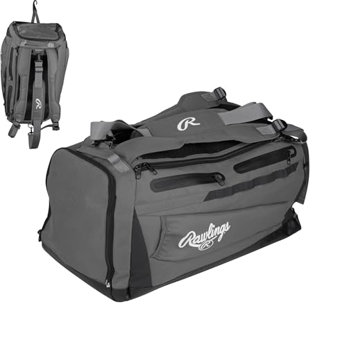 Rawlings | MACH Hyrbid Backpack/Duffle Equipment Bag | Baseball & Softball | Graphite