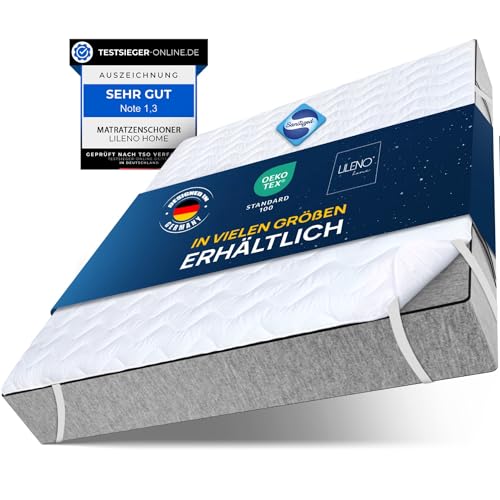 LILENO HOME Coprimaterasso 180 x 200 cm – Coprimaterasso 180 x 200 cm traspirante e lavabile – extra morbido come coprimaterasso e protezione per topper, letto a molle e come sotto-letto