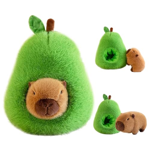 LHOEST Capibara Peluche Aguacate 35 CM Kawaii Carpincho Capybara Peluche de Capibara Animal de Peluches Juguete Capybara Regalo Navidad Cumpleaños Carnaval para Niños y Niñas Carpincho Peluches