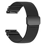 コンパチブル Garmin ベルト 22mm 用ナイロン伸縮性腕時計バンド,マグネット式 for Garmin Fenix 8 & Tactix 8 AMOLED 47mm/Fenix E / 7 / 7 Pro/ 6/ 6 Pro/ 5/ 5 Plus ・Quatix 7 /7 Pro・Forerunner 970/ 965/ 955/ 945/ 935 サイズ調整簡単 柔軟 通気おしゃれ