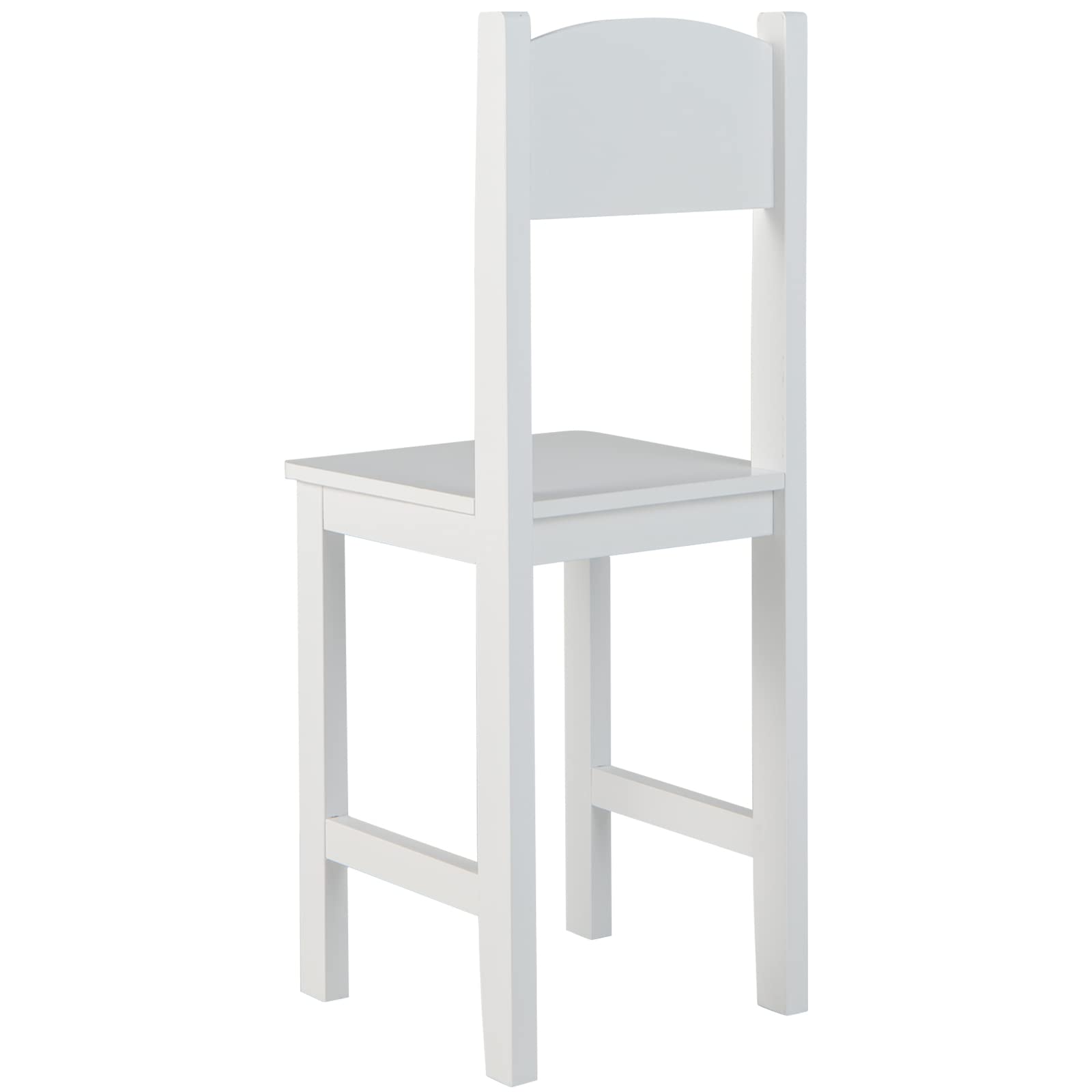 LIFEZEAL Bureau Enfant avec Chaise en Bois, Table d'Etude 90x45x86cm 90kg, Chaise 50kg, Blanc