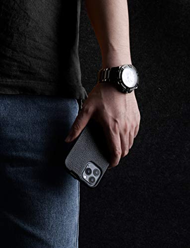 Étui coque iPhone 12 Pro Max clapet vertical cuir véritable StilGut