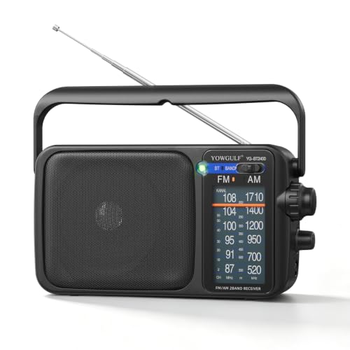 YOWGULF Portable AM FM Radio with Bluetooth