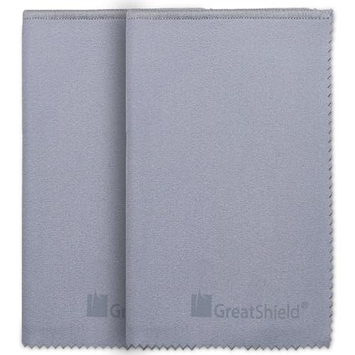 GreatShield Double-Sided Professional Jewelry Cleaning Cloth (2-Pack), 4-Ply Multi-Layer Polishing Cloth 20x28cm, Eco Friendly Pure Cotton for Sterling Silver, Gold, Platinum - Thumbnail 2