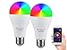 Produktbild LEDLUX 2 Stück Smart Led Lampen E27 A65 15W 1300lm WiFi RGB CCT Dimmbare APP Kompatibel Amazon Alexa Google Home (E27 A65 15W)