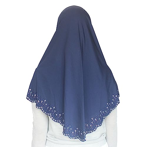 Modest Beauty Instant Hijab Scarf for Women Muslim Women Clothing Headscarf for Girls with Czech Rhinestone