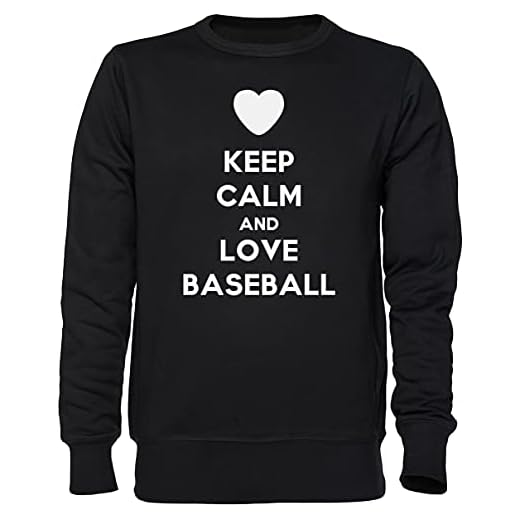 Keep Calm And Love Baseball Svart Tröja Unisex Herr Kvinnor Storlek M Black Unisex Jumper Size M