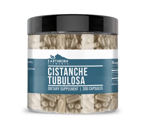 Earthborn Elements Cistanche Tubulosa (200 Capsules) Pure No Fillers or Additives Lab Verified