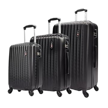 Conjunto malas de viagem Londres P, M e G Swiss Move Preta