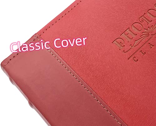 Golden State Art, Wedding Family Baby Holiday Photo Album Christmas, Vacation, Anniversary Photography Book For 300 4X6 Horizontal Picture With Memo, 3 Per Page Large Faux Leather Vintage Cover #TOP1
