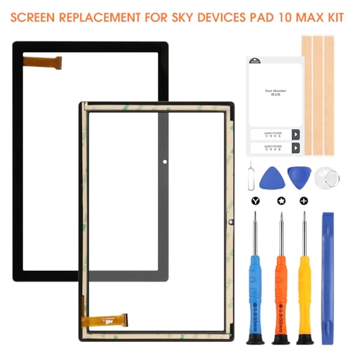 for Sky Devices Pad 10 Max Touch Screen Replacement 10.1" 45Pin Tablet Digitizer Touchscreen Glass Sensor with Repair Tools(Camera on The Center)(MS 2198-FPC V1.0) - Thumbnail 7