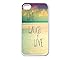 Iphone 5 Case, Thin Flexible Plastic Case Iphone 5 Case, Inspirational Quote Beach Live Laugh Love (5/5S - Love)