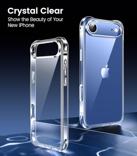 Image of Mkeke for iPhone Air Case Clear, [Not Yellowing] [Military-Grade Drop Protection] Protective Clear for Apple iPhone 17 Air Case with Shockproof Bumper 2025