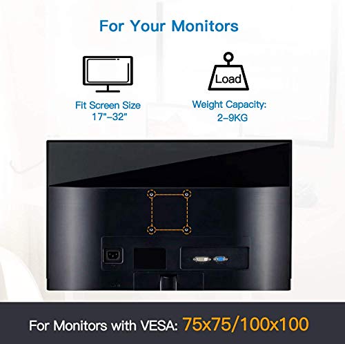 HUANUO Supporto per Doppio Monitor per Schermi LCD / LED da 17