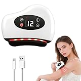 Wxeadu Thermaedge Foot Scraper, 3-in-1 Heated Muscle Scraper, Cordless Thermaedge Plantar Fasciitis Massager, Portable Electric Gua Sha Device for Deep Muscle Recovery Feet, Legs, Arms, Back, Face