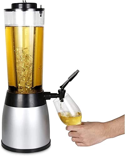 Beer Dispenser 2.5L Beer Tower Beverage Dispenser, With LED Colored Luminous Light And Ice Tube, Suitable For Parties And Games