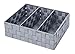 WENKO Organizer Adria, kosz do przechowywania z 3 przegródkami i praktycznym uchwytem, 32 x 10 x 21 cm, szary