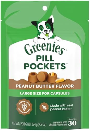 Greenies Pill Pockets for Dogs Large Size, Dog Treat Pouch for Ca...
