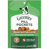 Greenies Pill Pockets for Dogs Large Size, Dog Treat Pouch for Capsule Medication, Peanut Butter Flavor, 7.9 oz. Pouch
