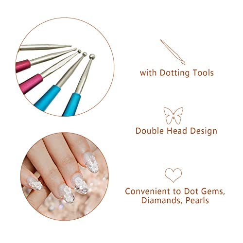 Nagel Pinsel für Nail Art Nailart Dotting Tool Set 5 Stücke, Doppelkopf Dünn Nägel Pinselset Profi Nageldesign Stift… – Bild 4
