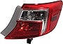 Evan-Fischer Tail Light Assembly Compatible with 2012-2014 Toyota Camry Outer Red and Clear Lens Passenger Side