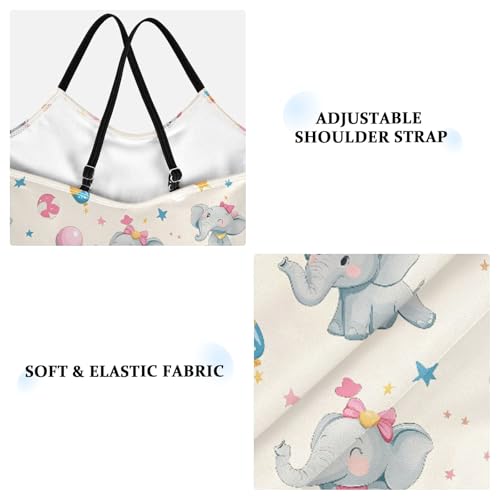 senya Girls Swimsuits One-Piece Swimwear Tie Bathing Suit Beach Summer Round Neck 5-6T Little Elephant Pattern3