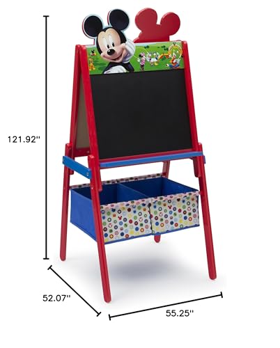 image for Delta Children Wooden Double-Sided Easel with Storage - Greenguard Gol