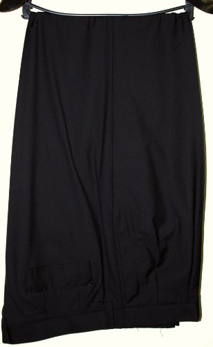 MENZ Two Piece Black Clergy Suit with Electric Blue Embroidery2