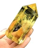 YOUNAIERZX AAA Grade Natural Citrine Crystal Tower Obelisk Point Set from Brazil Rich Golden Color Perfect for Home Decor and Healing Crystal Gift