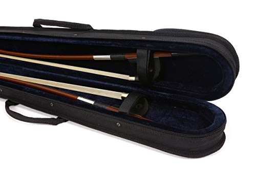 Yinfente Upright Double Bass Bow Case String Bass Bow Box for German Bow French Style Hold 2pcs Bow Bag With Strap - Thumbnail 2