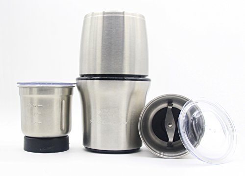 Revel CCM102 Wet and Dry Grinder with Two Separate Bowls, Stainless Steel,Red