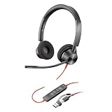 【Amazon.co.jp限定】Poly 有線ヘッドセット Blackwire 3320 (国内正規品) USB-C 接続 マイクロソフト認定 ノイズキャンセリング マイク付き 軽量 【2年間メーカー保証】 windows mac Chrome Web会議用 イヤホン マイク (旧 Plantronics プラントロニクス Polycom ポリコム HP-Poly) 両耳 8G0Y9AA