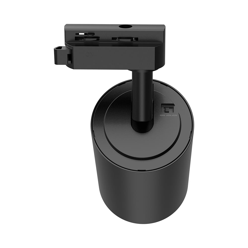 Braytron LED Schienenstrahler 30W für 1-Phasen Schienensystem, dreh- und schwenkbar, 3CCT 3000K 4000K 6500K, LED Track Light Aluminium Deckenstrahler, für Büro, Shop, Küche (Schwarz, 30, Watt)