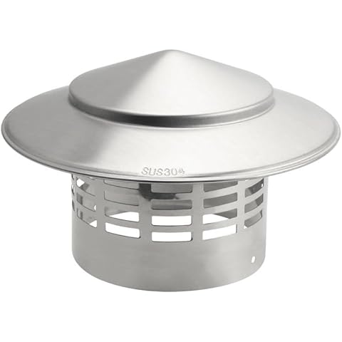 "GuanZo High-Grade 304 Stainless Steel Chimney Cap - Fits 4" Pipes, Durable Weather Protection, Efficient Roof Ventilation" (RC-4) Cover