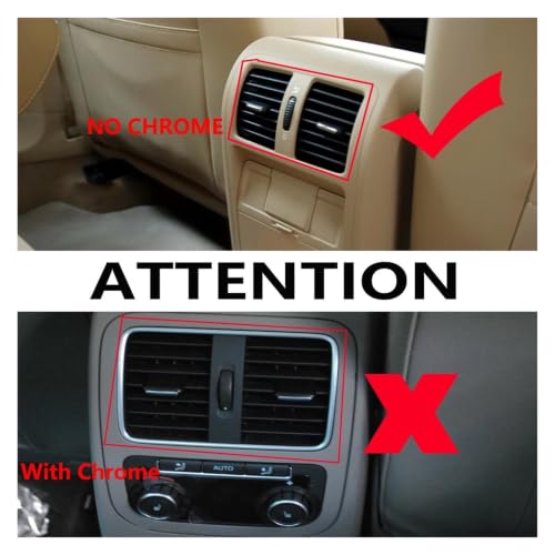 Cubierta de ventilación de aire trasera con acabado cromado premium para Passat CC 6